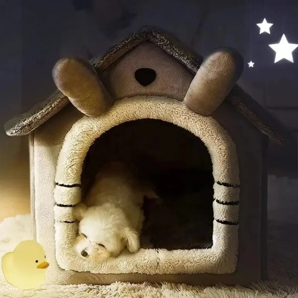 Cozy Pet House 🏠 | Washable & All-Season Bed