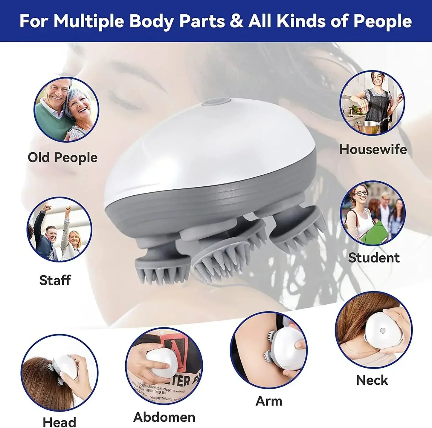 Electric Cat Massager Head Back Scratcher