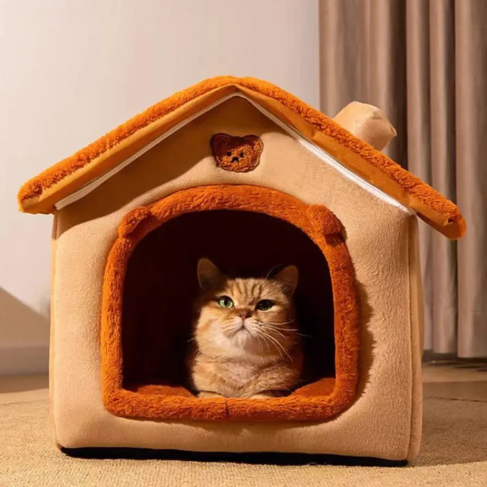 Cozy Pet House 🏠 | Washable & All-Season Bed