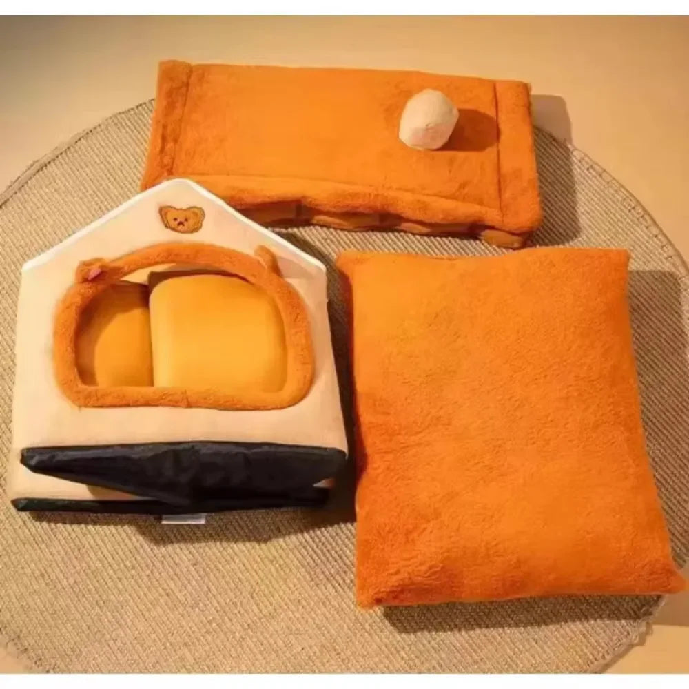 Cozy Pet House 🏠 | Washable & All-Season Bed
