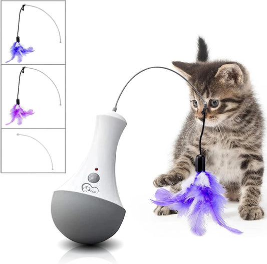 Cat Interactive Feather Toy 🐾 | Automatic & Fun Play